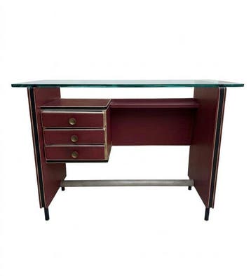Umberto Mascagni - Bureau - Metaal, Kristal, Hout