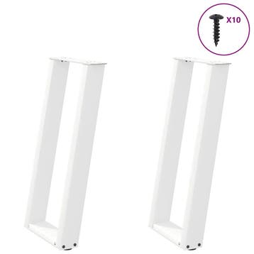 vidaXL Console tafelpoten 2 st U-vormig 28x(72-73) cm staal, Maison & Meubles, Verzenden