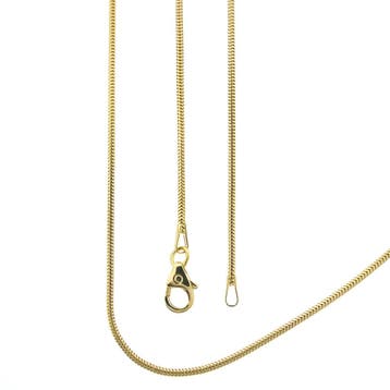 Gouden slangenschakel ketting, Ophalen of Verzenden, Gebruikt, Overige kleuren, Goud