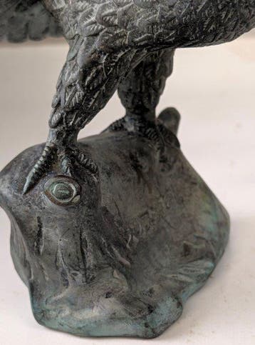 Beeld, bronzen sculptuur van een adelaar - 29 cm - Brons -