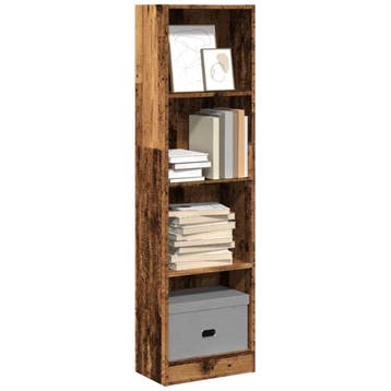 vidaXL Boekenkast 40x24x143 cm bewerkt hout oud houtkleurig, Verzenden