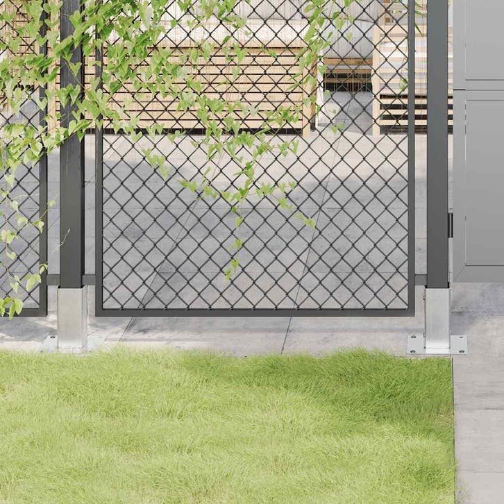 vidaXL Spokkels vierkant 4 st gegalvaniseerd staal, Jardin & Terrasse, Poteaux, Poutres & Planches, Envoi