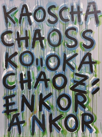 Baptiste Laurent - Kaos Ankor, XXL acrylic and posca on