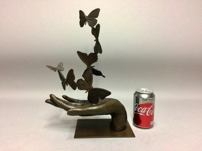 Beeldje, Vrijheid - 36 cm - Brons, Antiquités & Art, Curiosités & Brocante