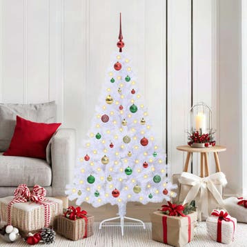 vidaXL Kunstkerstboom met 150 LED Wit 150 cm PVC en Staal, Verzenden