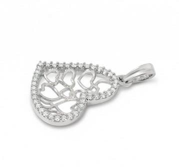 Hanger - 18 karaat Witgoud - 0.22ct. tw. Diamant