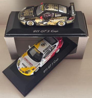 Minichamps 1:43 - Model raceauto (2) - 2 X Porsche 911 (996)