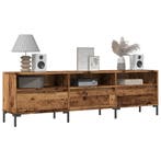 vidaXL Tv-meubel 150x30x44,5 cm bewerkt hout oud houtkleurig, Verzenden