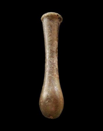 Oud-Romeins - Glazen tubulaire fles - Unguentarium - 2e/3e