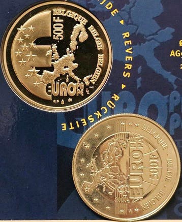 België. 500 Francs 2000-2001 Lot of two, issued at the end, Postzegels en Munten