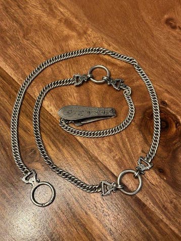 Zonder minimumprijs - Ketting Zilver - Antieke zilveren