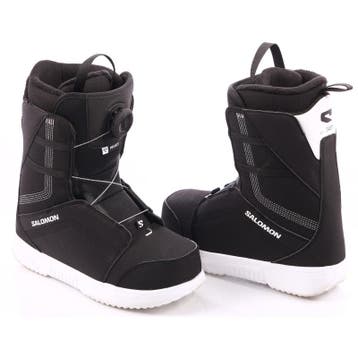 38,5 kinder snowboard schoenen SALOMON PROJECT BOA, black/wh, Sport en Fitness, Verzenden, Gebruikt