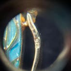 Argent 925, céramique. - Broche - Faenza - Papillon.