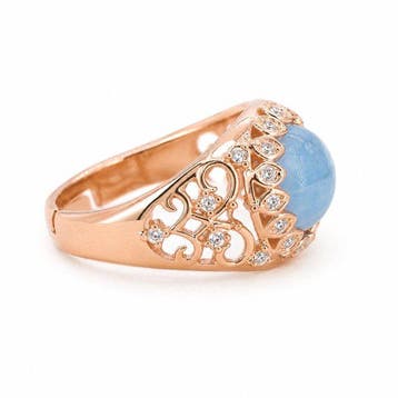 Sans prix de réserve - Bague Plaqué or Aigue-marine -, Bijoux, Sacs & Beauté, Bagues