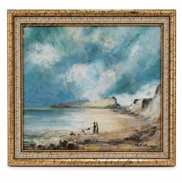 Europese school (XX) - Coastal Landscape with Cliffs and