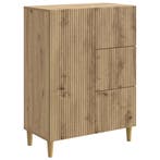 vidaXL Dressoir Artisanaal eiken 66 x 34,5 x 90 cm Bewerkt, Verzenden