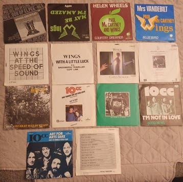 Wings, Paul McCartney, 10cc, The Move - 14 x 7 45RPM - 45, Nieuw in verpakking