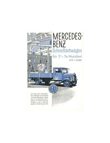1930 MERCEDES BENZ L 2500 BROCHURE DUITS, Nieuw