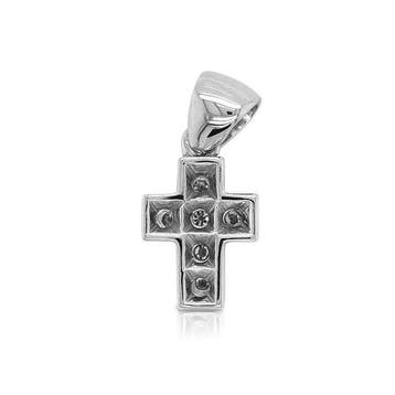 Pendentif en forme de croix - 18 carats Or blanc Diamant, Bijoux, Sacs & Beauté