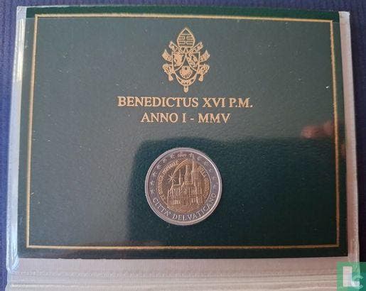 Vaticaan 2 euro 2005 (folder) 20ste wereldjongerendag in..., Postzegels en Munten, Munten | Europa | Euromunten, Losse munt, 2 euro