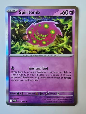SPIRITOMB (PITCH BLACK 035/084) (HOLO) (TRADING CARD), Gebruikt