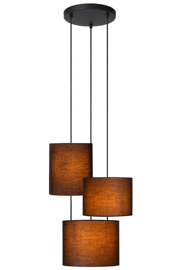 Hanglamp Lucide MAYA -  - Ø 46 cm - 3xE27 - Zwart, Maison & Meubles, Lampes | Suspensions, Envoi