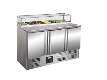 SARO Pizzawerkbank met glasvitrine - PS 300 G, Zakelijke goederen, Verzenden, Nieuw in verpakking, Koelen en Vriezen