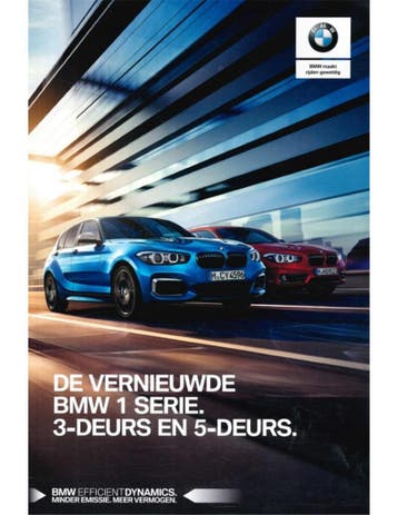 2017 BMW 1 SERIE BROCHURE NEDERLANDS, Nieuw