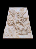 sculptuur, Bassorilievo  San Michele Arcangelo  - 38 cm -