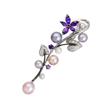 Tasaki - Broche - 18 karaat Witgoud, Handtassen en Accessoires