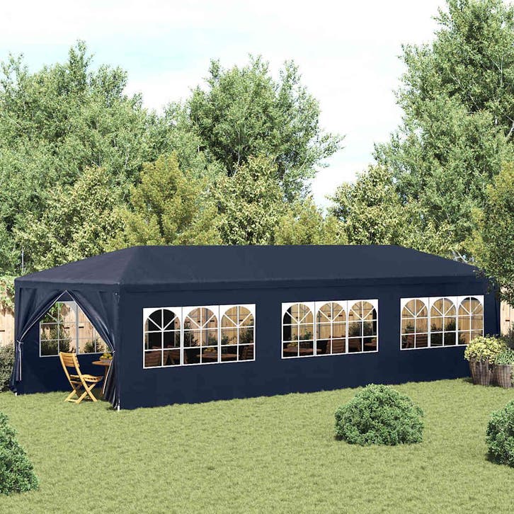 vidaXL Partytent 3x9 m blauw, Tuin en Terras, Partytenten, Nieuw, Verzenden