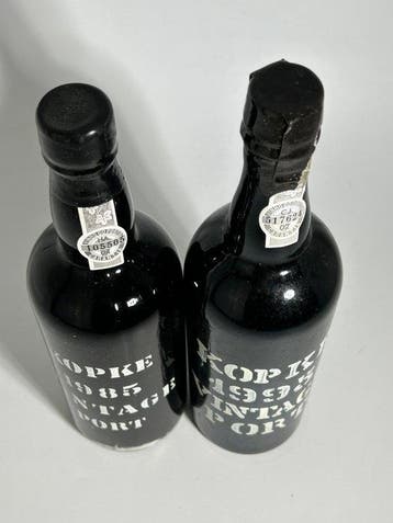 1985 , 1995 Kopke - Vintage Port - Douro - 2 Flessen (0.75