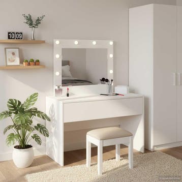 vidaXL Kaptafel Wit 83 x 40 x 70 cm Bewerkt hout, Verzenden