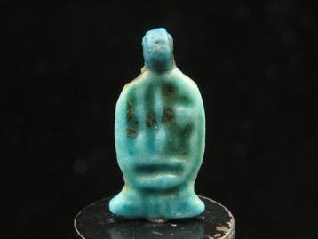 Oud-Egyptisch Faience (Amarna) plaque amulet met een