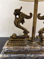 Capitelo - Lamp - Messing, natuursteen - Vintage tafellamp, Antiek en Kunst