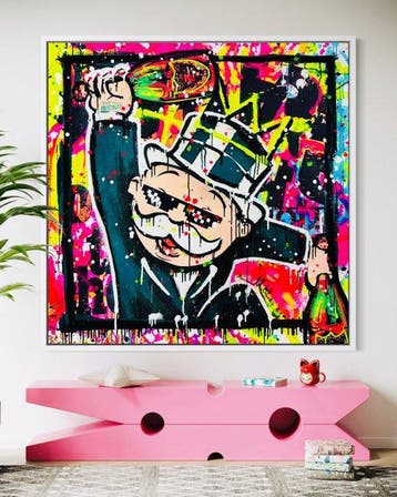 Mikko - Monopoly Dom Perignon Lover - XXL (NO RESERVE!), Antiek en Kunst, Kunst | Schilderijen | Modern