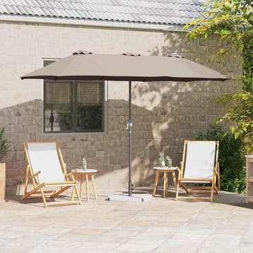 vidaXL Tuinparasol 370 x 197 x 239 cm Polyester en Aluminium, Verzenden, Nieuw