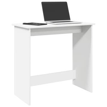 vidaXL Bureau 80x40x75 cm bewerkt hout wit, Huis en Inrichting, Verzenden, Nieuw