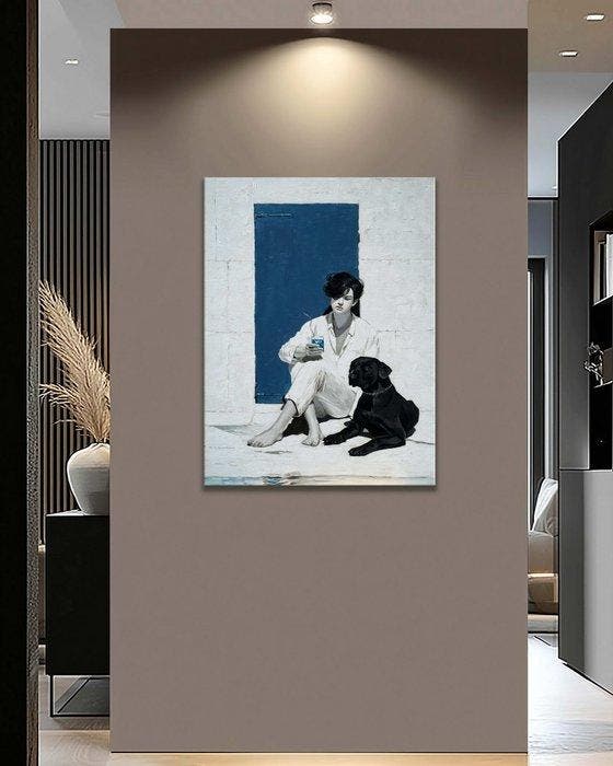 Pippo - Still Hours by the Door, Antiek en Kunst, Kunst | Schilderijen | Modern