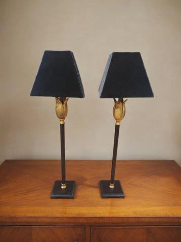Lamp (2) - Messing - Herda Tulp Tafellampen