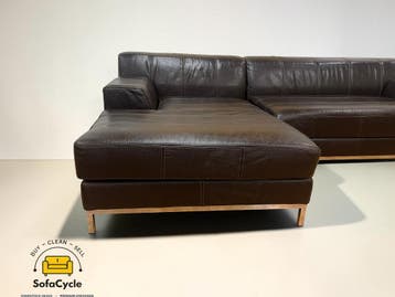 IKEA Kramfors hoekzetel bruin in echt leder – tweedehands, Verzenden, Nieuw