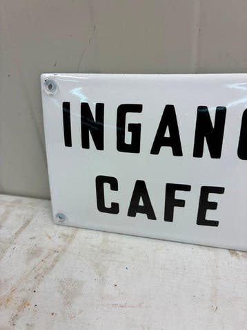 Ingang Café – Emaille Horecabord – Klassieke Nederlandse