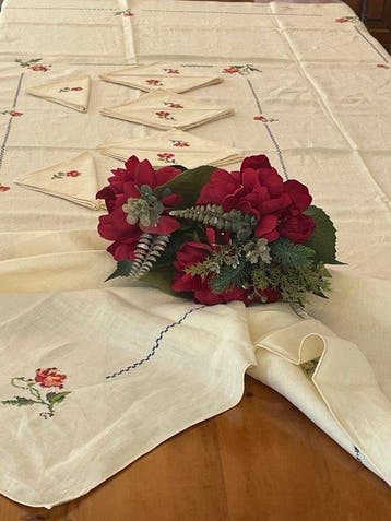 ricami punto incroce - Nappe (13) - 235 cm - 135 cm - nappe