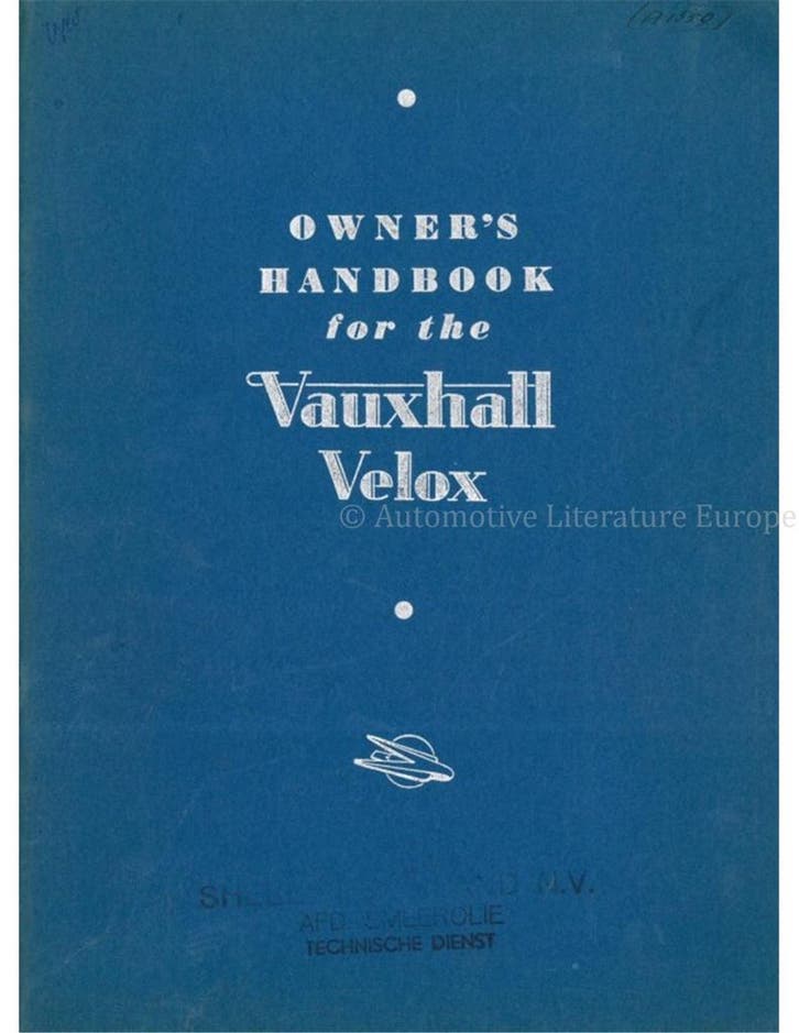 1948 VAUXHALL VELOX INSTRUCTIEBOEKJE ENGELS, Auto diversen, Handleidingen en Instructieboekjes, Ophalen of Verzenden