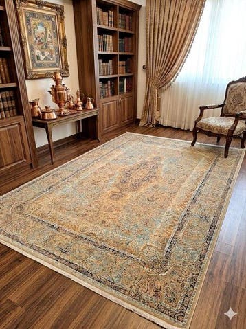 Deluxe Keshan Zijde - Hoge Dichtheid - Vloerkleed - 225 cm -, Nieuw