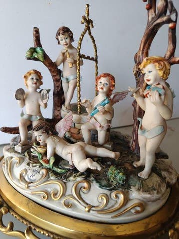 Sculpture, Amorini - 22 cm - Céramique