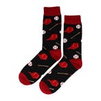 Sokken Katoen - Honkbal Print - Zwart Rood Wit - Maat 38-45, Kleding | Dames, Nieuw