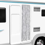 vidaXL Vliegengordijn 56x200 cm chenille grijs en wit, Verzenden, Nieuw