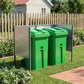 vidaXL Vuilnisbak Scherm 167 x 85 x 113 cm Roestvrij staal, Tuin en Terras, Verzenden, Nieuw