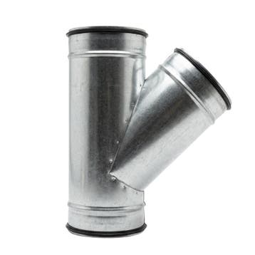 T-stuk 45º met rubberdichting Ø 180mm - Ø 180mm - Ø 180mm, Verzenden